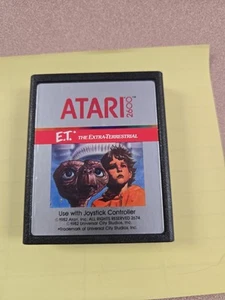 E.T. The Extra-Terrestrial (Atari 2600 1982 Clean Tested) Video Game Cartridge + - Picture 1 of 8