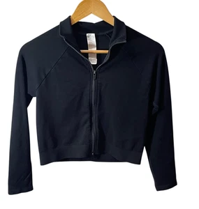 Fabletics Jacket Womens Large Cropped Zip Up Collared Lightweight Activewear - Picture 1 of 3