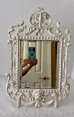 Antique Victorian Classical Cast Iron Table Mirror w/Shell and Lion Motif C.1890 - Image 1 of 4