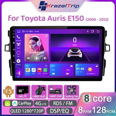 8 Core Car Radio for Toyota Auris E150 2006 2007 2008 2009 2010 20011 2012 DSP - Image 1 of 4