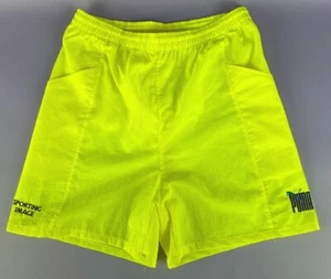 Puma Shorts neongelb Nylon Herren Medium 34" Taille True Vintage unbenutzt Lagerware - Bild 1 von 4