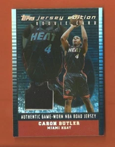 2002-03 CAMISETA TOPPS EDICIÓN NEGRA RC CARON BUTLER CAMISETA #d 26/99 MIAMI HEAT - Imagen 1 de 2