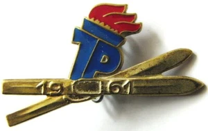 JP 1961 Esquí RDA Alemania Oriental Juventud Comunista Pionero Vintage Pin Insignia  - Imagen 1 de 2