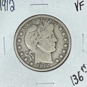 1912 FRISEUR SILBER HALF DOLLAR ~ SS ~ SCHÖNE MÜNZE ~ - Bild 1 von 2