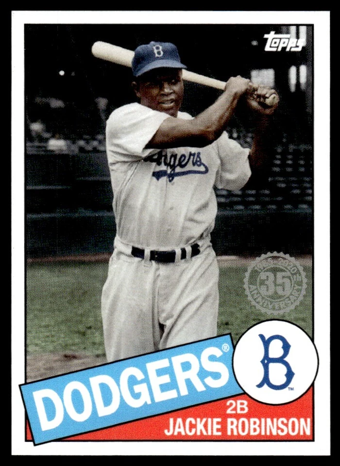 2020 Topps 1985 35th MINI Jackie Robinson Brooklyn Dodgers #85-22 - Image 1 of 2