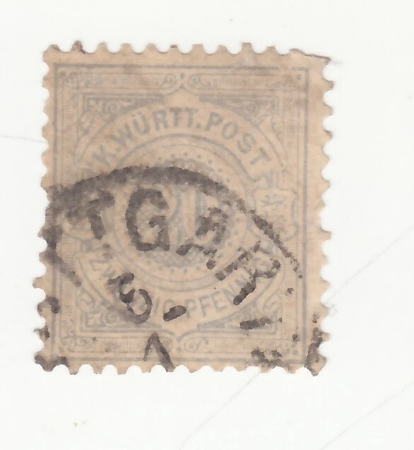 Germany 1890. Wurttemberg. Early Issue. 20pf Numeral in Circle. DE-W 61a. Used - Image 1 of 1