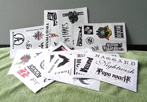 Lot of 19 Sheets of Rock Band Decals- 84 Different Decals Total- NEW - Picture 1 of 4