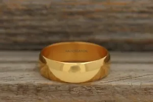 Solid Brass Band Ring, Plain Handmade band Brass Jewelry Wedding band - Picture 1 of 1