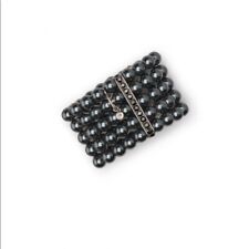 Cabi Black Pearl Heritage Bracelet #2141 Cuff Brand New! Elastic NWT Statement 