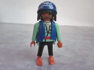 Playmobil Figure Pirate w/ Earrings - Skull & Crossbones Cap - Dark Tan Skin - Picture 1 of 4