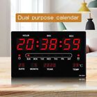 Temperature Digital LED Clocks UK Plug Display Table Clock  for Bedroom