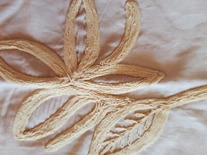 Donna Karan DKNY Beige W/Tan Embroidered King Sham , Rarest Gorgeous! NEW - Picture 1 of 12
