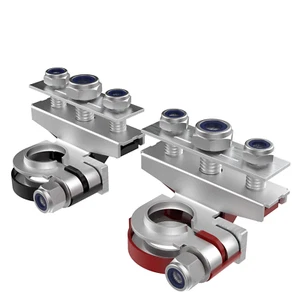 2Pcs 12V Automotive Top Post Car 3 Way Battery Wire Cable Terminals Clamp Connec - Picture 1 of 12