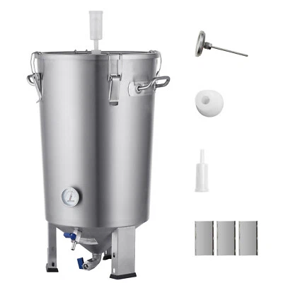 8 Gal Stainless Steel Home Brew Kettle Fermenter Set Beer Brew Bucket Fermentor - Image 1 of 4