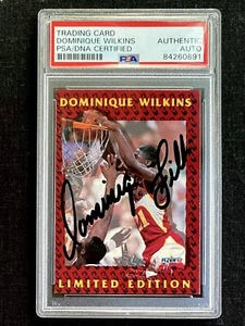 1991-92 FLEER DOMINIQUE WILKINS ATLANTA HAWKS SIGNED PSA/DNA AUTOGRAPH #4 SP AU - Picture 1 of 2