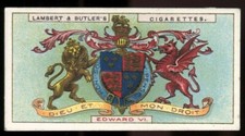 Tobacco Card,Lambert Butler,ARMS OF KINGS QUEENS OF ENGLAND,1906,Edward VI,#24