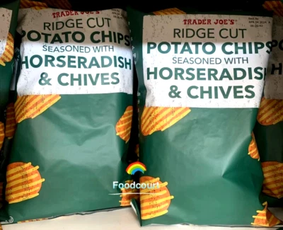 2 Packs Trader Joe's Horseradish & Chives Ridge Cut Potato Chips 7 oz Each Pack - Image 1 of 3