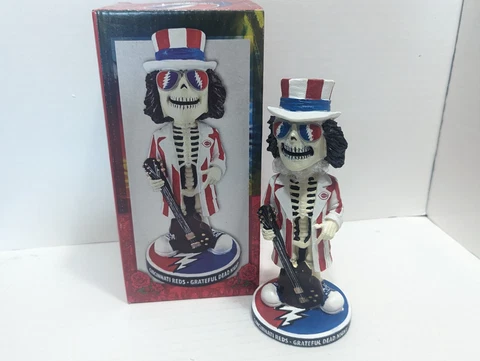 Grateful Dead Night 2018 Cincinnati Reds Bobblehead Theme Ticket Package SGA NIB Cover