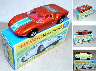 1 VINTAGE ('70s) MATCHBOX SUPERFAST - NO.41 - "FORD GT G.T." - MINT IN BOX - NOS - Imagen 1 de 4
