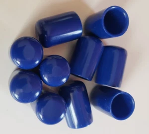 Caplugs 5/8"" ID x 1-1/8"" Gesamtlänge Runde Vinyl Kappen Blau Tasche von 10 - Bild 1 von 2