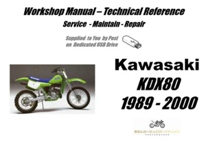 Kawasaki KDX80 KDX 80 Service Repair Workshop Manual USB 1989 - 2000 - Picture 1 of 9
