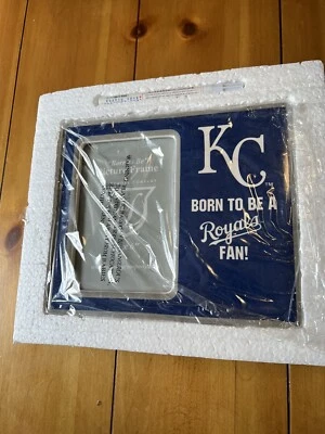 "Marco de fotos de cerámica de 4"" X 6"" de béisbol nacido para ser habitación de bebé de los Kansas City Royals MLB" Foto 1 de 4