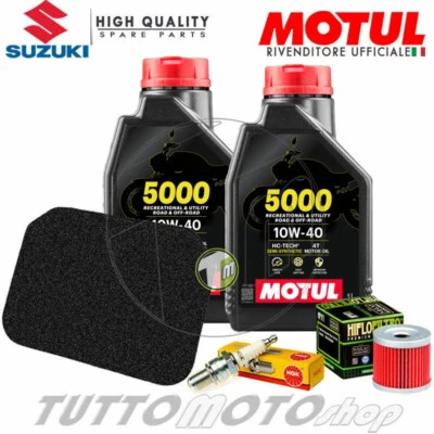 KIT TAGLIANDO SUZUKI BURGMAN 250 2001 2002 OLIO MOTUL FILTRI CANDELA - Immagine 1 di 4
