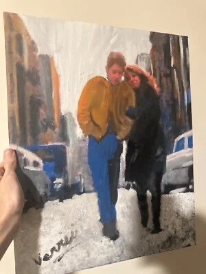 Pintura Bob Dylan 16x20 enorme autografiada por el artista Foto 1 de 2
