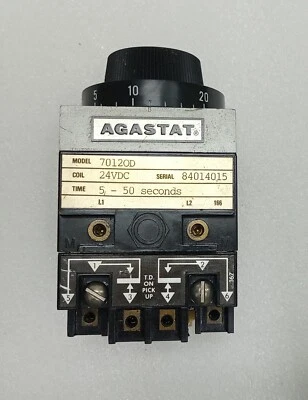 Agastat 70120D Time Delay Relay 5 - 50 Second - Image 1 of 4
