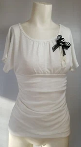 IZ BYER, WOMENS SMALL SHORT SLEEVE BLOUSE white - Bild 1 von 12