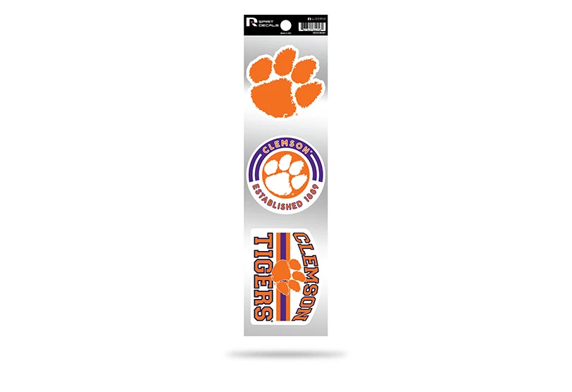 CLEMSON TIGERS 3 piezas CALCOMANÍAS RETRO SPIRIT PEGATINAS RETRO PREMIUM Foto 1 de 1