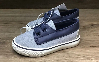 Zapatos informales sin cordones de cuero sintético/textil gris/azul talla 5 para niños pequeños Foto 1 de 4