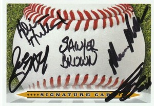 SAWYER BROWN SIGNED SIGNATURE CARD MILLER, HUBBARD, HILL AND SMYTH!!!