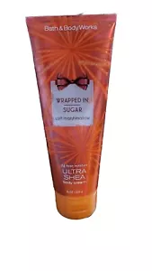 Used Bath & Body Works WRAPPED IN SUGAR Soft Marshmallow Body Cream 50% Full - Picture 1 of 3