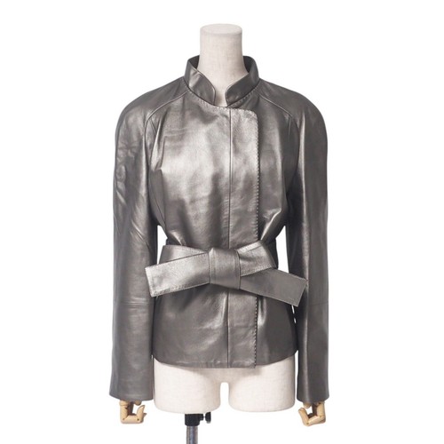 Giacca LOEWE taglia 40 giacca di pelle collo alto nappa di agnello be...