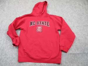 NC State Wolfpack Hoodie Boys Large Red Hoodie Pullover Basketball Youth Adidas - Picture 1 of 9