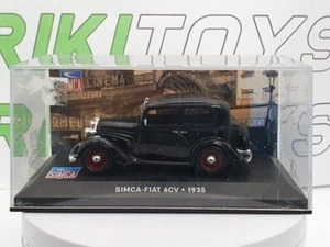 Fiat Simca Balilla 4 marce Edicola 1/43 Nero - Foto 1 di 4