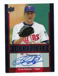 2009 UD INKREDIBLE GLEN PERKINS AUTOGRAPH #GP UPPER DECK AUTO SIGNATURE - Picture 1 of 3
