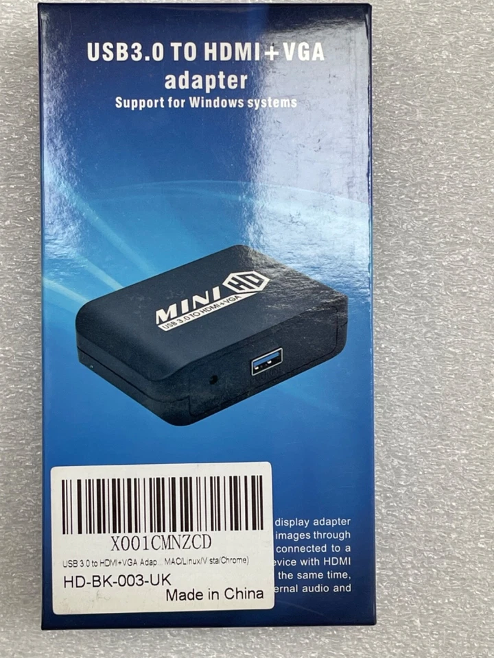 USB 3.0 to HDMI & VGA ADAPTER - NEW - Image 1 of 4