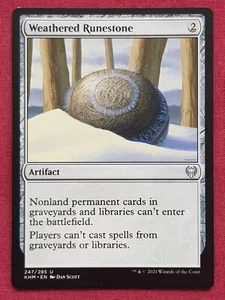 Magic The Gathering KALDHEIM WEATHERED RUNESTONE artifact card MTG - Imagen 1 de 2