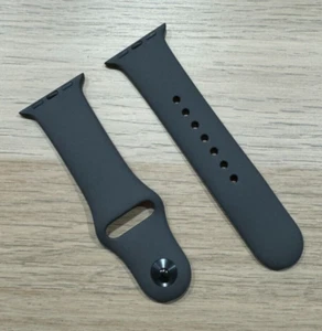 GENUINA CORREA DEPORTIVA DE SILICONA PARA RELOJ APPLE 41 MM 40 MM 38 mm - S/M CORREA `Gris Oscuro - Imagen 1 de 4