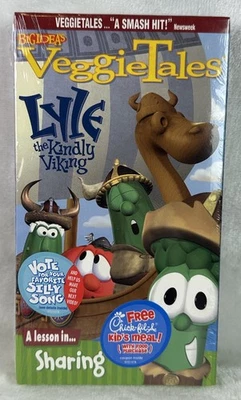 SEALED Veggie Tales Lyle The Kindly Viking (VHS, 2001) NEW Lesson Sharing Jesus - Image 1 of 3