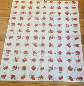 ¡Mantel vibrante vintage MCM motivo cereza rojo, blanco y amarillo!  - Imagen 1 de 15