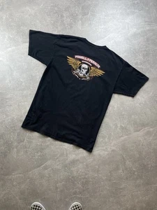 Powell Peralta Ripper Black Large Skull Wing Logo Skateboarding Vintage T-Shirt - Picture 1 of 10