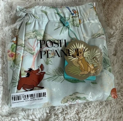 Shorts Posh Peanut Disney Rei Leão Simba e Amigos Meninos Terry Francês 5-6 Novo com etiquetas - Imagem 1 de 4