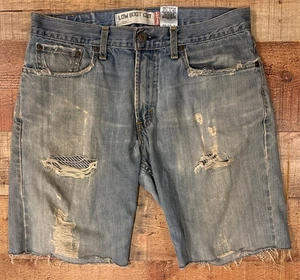 Pantaloncini corti Levis 527, uomo 32, taglio, skater lunghi frange grunge, punk - Foto 1 di 10