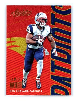 2018 Panini Absolute Football #67 James White Spectrum Gold New England Patriots - Image 1 of 2