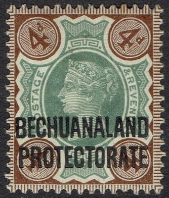 PROTECTORADO BECHUANALANDIA 1897 QV GB SOBREIMPRESO 4D Foto 1 de 2