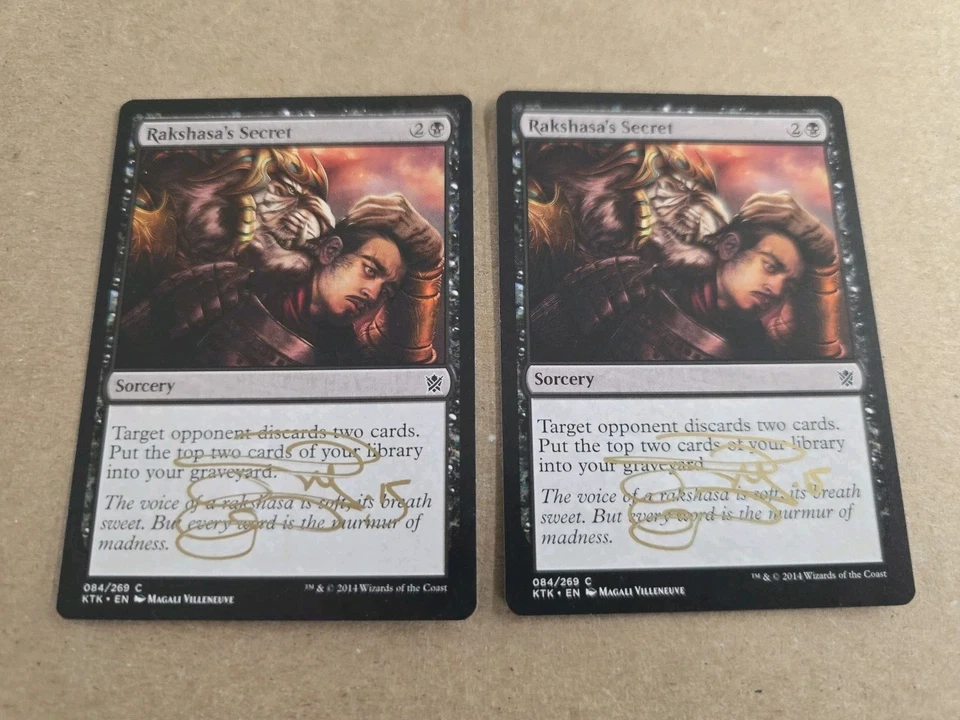 Rakshasa's Secret  X1 Signed By Magali Villeneuve Magic the Gathering - Image 1 of 1