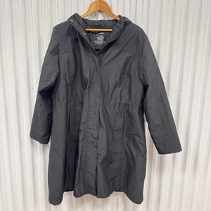 LL Bean Women's H2OFF Raincoat PrimaLoft Lined 1X Navy Waterproof Hooded - Picture 1 of 14
